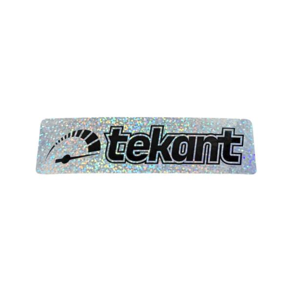 Tekant.fi 2.0 tarra, glitter/musta 12,9cm x 3,6cm