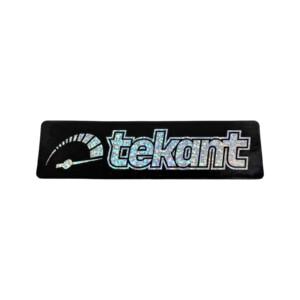 Tekant.fi 2.0 tarra, musta/glitter 12,9cm x 3,6cm