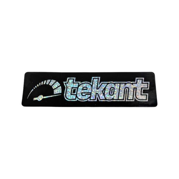 Tekant.fi 2.0 tarra, musta/glitter 12,9cm x 3,6cm