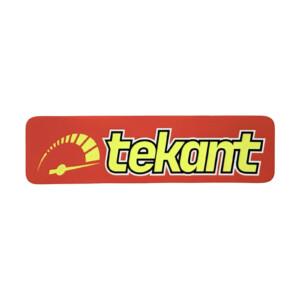 Tekant.fi 2.0 tarra, punainen/keltainen 10cm x 3cm