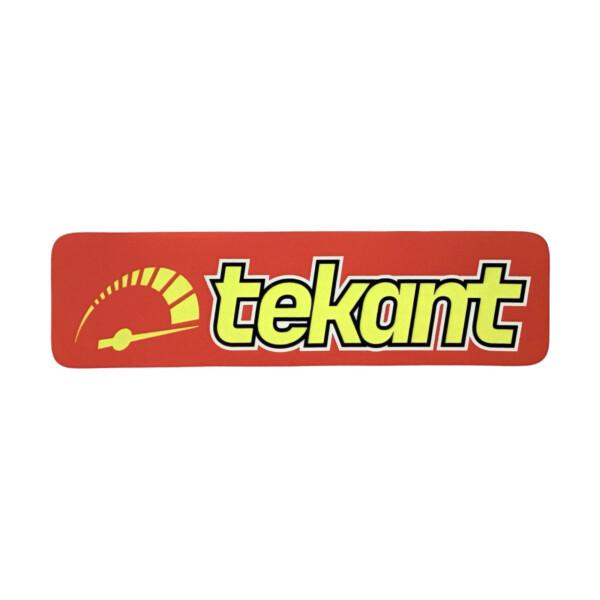 Tekant.fi 2.0 tarra, punainen/keltainen 10cm x 3cm