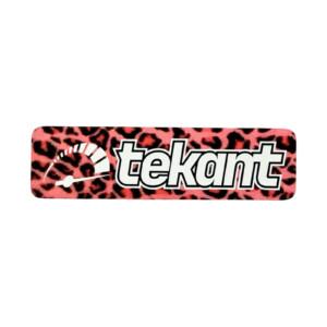 Tekant.fi 2.0 tarra, leopardipinkki 10cm x 3cm