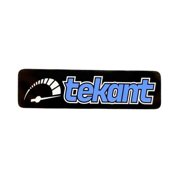 Tekant.fi 2.0 tarra, musta/sininen 10cm x 3cm