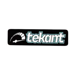 Tekant.fi 2.0 tarra, musta/valko/turkoosi 10cm x 3cm
