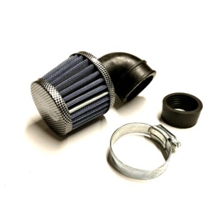 TNT vapaavirtaus ilmansuodatin 90° 28/35mm, carbon