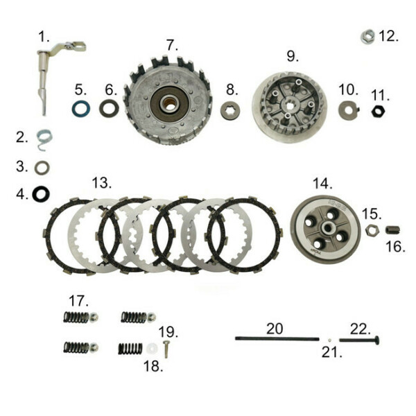 Kytkimen mutteri (M14x1.25), Minarelli AM6 - Kuva 2