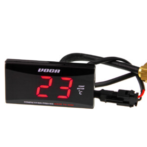 Voca Racing Super Slim LED lämpömittari 0-120°C, punainen