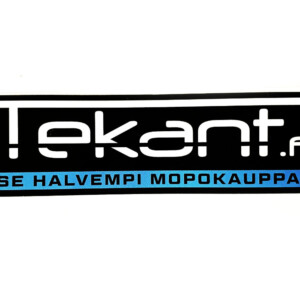 Tekant.fi 1.0 tarra, musta/valko/sininen 10cm x 3cm