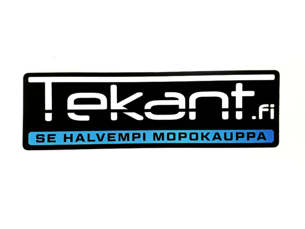 Tekant.fi 1.0 tarra, musta/valko/sininen 10cm x 3cm