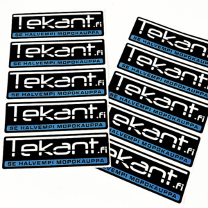 Tekant.fi 1.0 tarrasarja 10kpl, musta/valko/sininen 10cm x 3cm