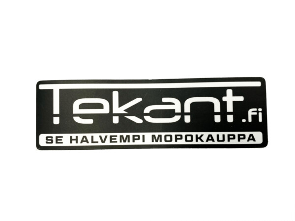 Tekant.fi 1.0 tarra, musta/valko 10cm x 3cm