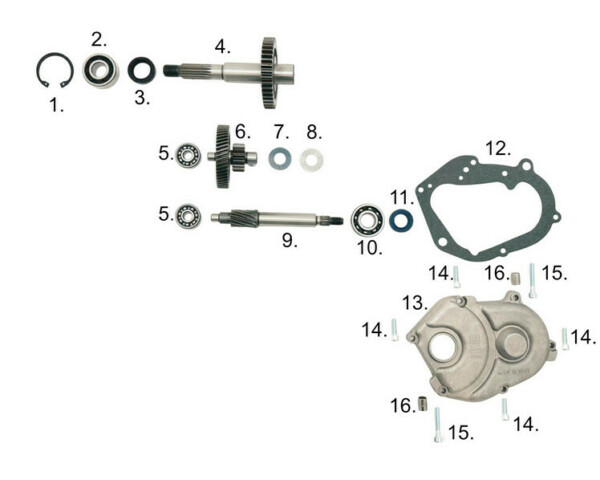 Polini PTFE/FKM ensiöakselin stefa Ø17x28x5mm, Yamaha skootterit - Kuva 3