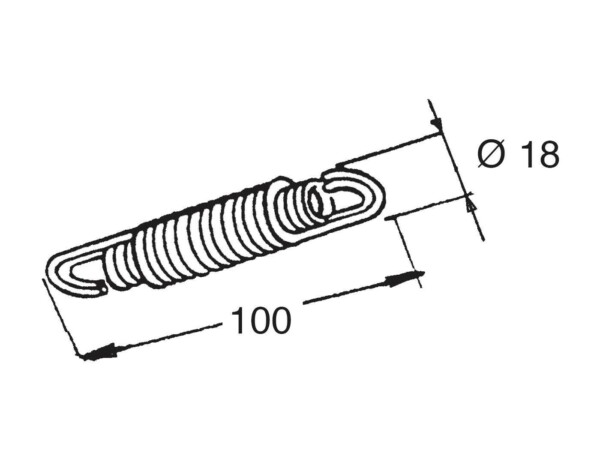 Buzzetti keskijalan jousi 100mm - Kuva 2