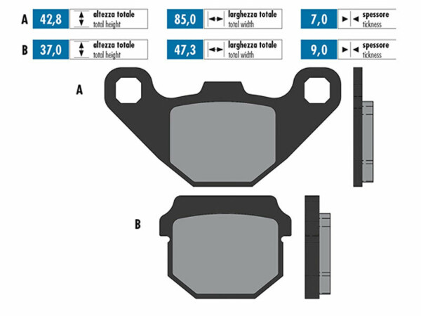 Polini Special Brake jarrupalat (FT3074), Aprilia/Derbi Senda/Gilera 11->, CPI/Keeway/Peugeot - Kuva 3