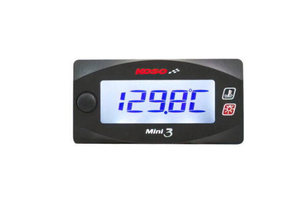 Koso Mini 3 LED lämpömittari 0-120°C, sininen