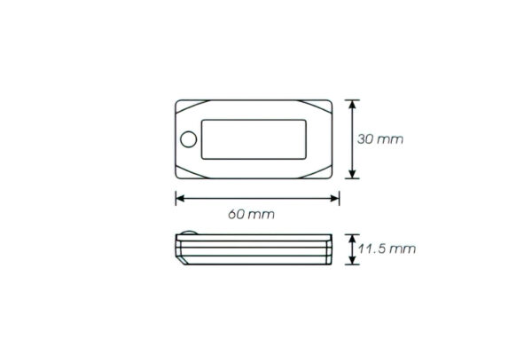 Koso Mini 3 LED lämpömittari 0-120°C, sininen - Kuva 3
