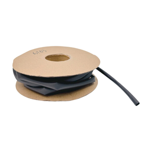 Kutistesukka 6.4mm -> 3.2mm, musta (metritavara)
