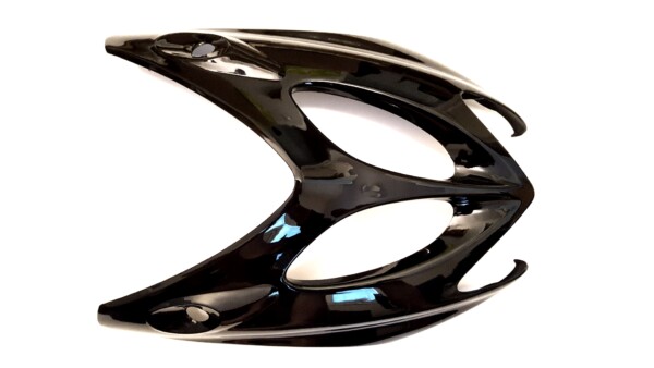 TNT etukate, metallinhohto musta, Yamaha Aerox <-12 - Kuva 2