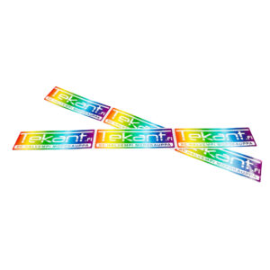 Tekant.fi 1.0 tarra, rainbow/valkoinen 10cm x 3cm 2024