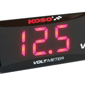 Koso Super Slim LED jännitemittari 12V, punainen