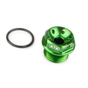 Stage6 öljyntäyttökorkki M16x1.5mm vihreä, Derbi Senda 06->