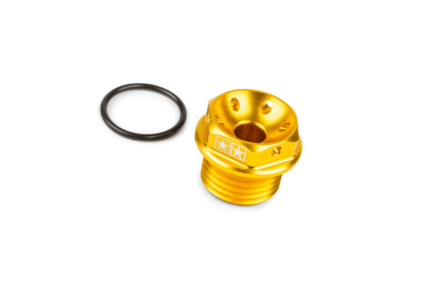 Stage6 öljyntäyttökorkki M16x1.5mm keltainen, Derbi Senda 06->