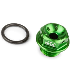Stage6 öljyntäyttökorkki M16x2.0mm vihreä, Minarelli AM6