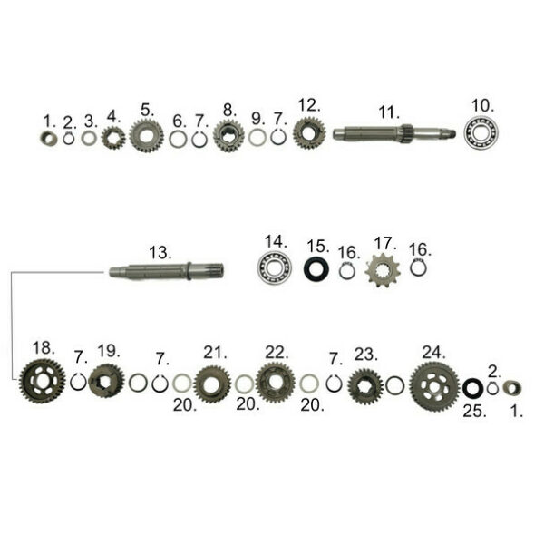 Vaihdeakselin-/perävälitystenkopan laakeri 6203 C4, Minarelli AM6/Yamaha skootterit - Kuva 3