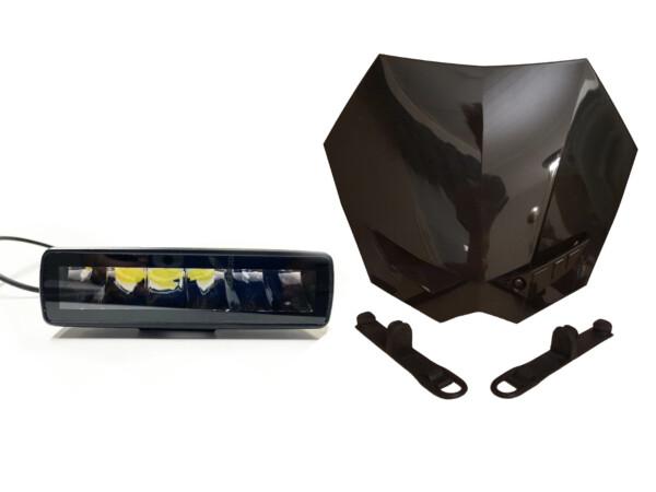 Purelux Terrain Black LED-lisätyövalo 30W 5700K + NoEnd numerokilpi, musta