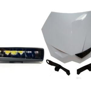 Purelux Terrain Black LED-lisätyövalo 30W 5700K + NoEnd numerokilpi, valkoinen