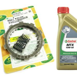 Top Performance Racing Kevlar kytkinlevysarja, Minarelli AM6 + ILMAINEN Castrol MTX vaihteistoöljy 10W-40, 1L