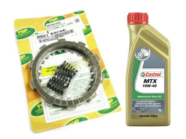 Top Performance Racing Kevlar kytkinlevysarja, Minarelli AM6 + ILMAINEN Castrol MTX vaihteistoöljy 10W-40, 1L