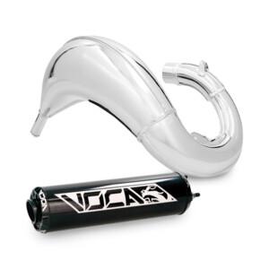 Voca Cross Chromed 50/70cc tehopakoputki + Musta äänenvaimennin, Rieju MRT <-17